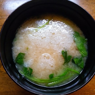 大根おろしとほうれん草の味噌汁